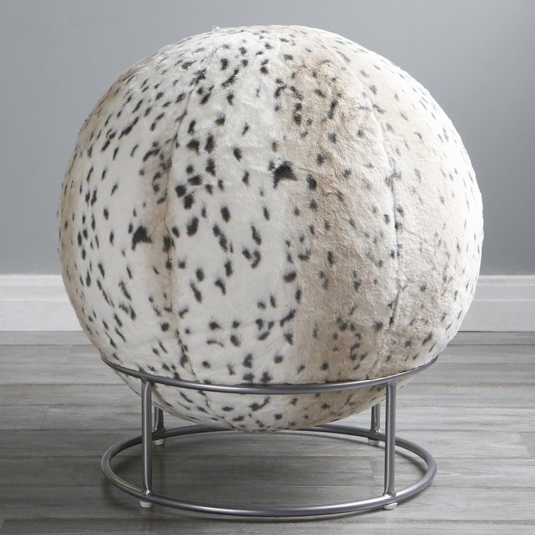 Faux fur 2025 yoga ball chair